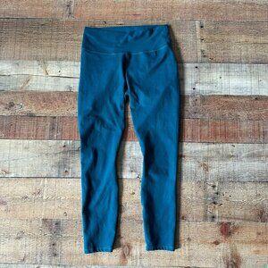 Fabletics High-Waisted Teal Crop Length Leggings